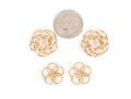 14k Yellow Gold Pair Of Knot Earrings Jackets And Swirl Earrings Jackets
