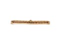 14k Yellow Gold Lovely Vintage Filagree Bar Pin, With Center Diamond