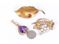 Lot Of Gold Filled Assorted Brooches And Pendant