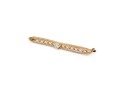 14k Yellow Gold Lovely Vintage Filagree Bar Pin, With Center Diamond