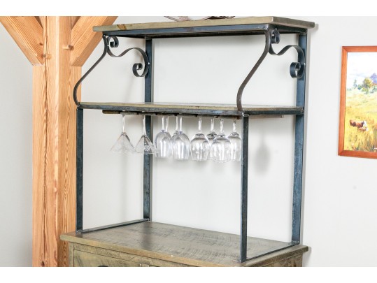 Farmhouse Chic Contemporary Bar Cabinet