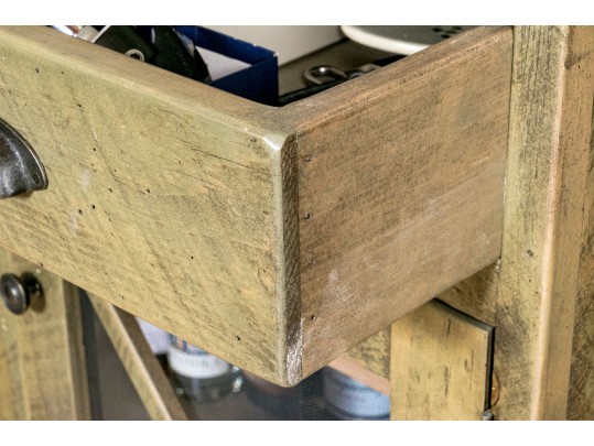 Farmhouse Chic Contemporary Bar Cabinet