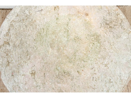 Elegant Vintage Cornucopia Form Cast Concrete Side Table