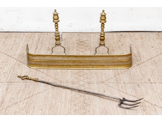 Antique Three Piece Fireplace Set