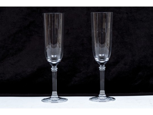 Set Of 12 Tiffany & Co. Vintage Crystal Flutes