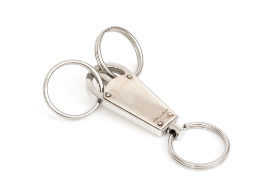 Tiffany & Co. Sterling Silver Key Ring, With Two Steel Valet Key Rings