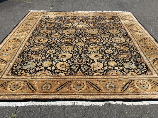 Room Size Hand Knotted Wool Carpet, 15'-7