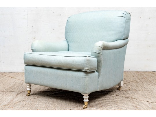 Distinguished Upholstered Rolled Back Club Chair 