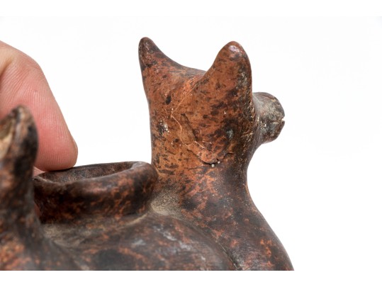 Pre Columbian Style Pottery Double Form Vase