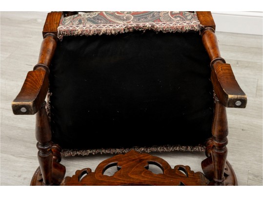 19th Century Belgian Baroque Walnut Armchair