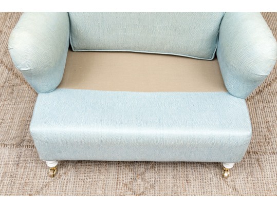 Distinguished Upholstered Rolled Back Club Chair 