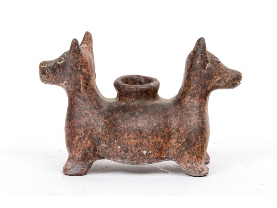 Pre Columbian Style Pottery Double Form Vase