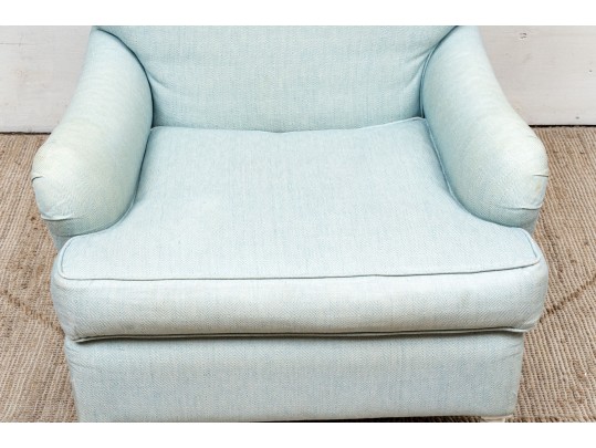 Distinguished Upholstered Rolled Back Club Chair 