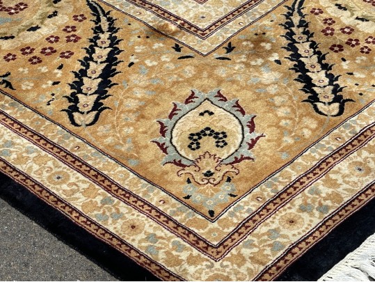 Room Size Hand Knotted Wool Carpet, 15'-7
