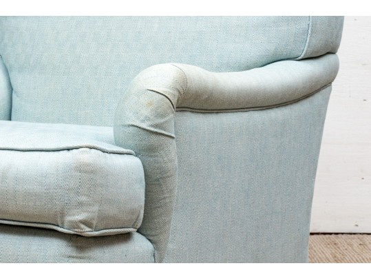 Distinguished Upholstered Rolled Back Club Chair 