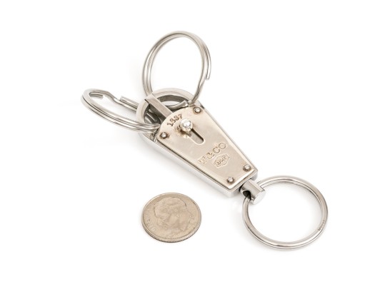 Tiffany & Co. Sterling Silver Key Ring, With Two Steel Valet Key Rings