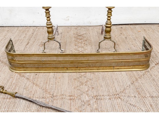 Antique Three Piece Fireplace Set