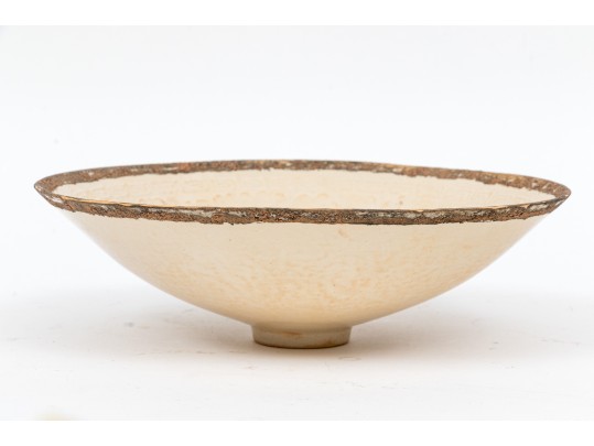 Antique Chinese Ding Ware Glazed Pottery Bowl