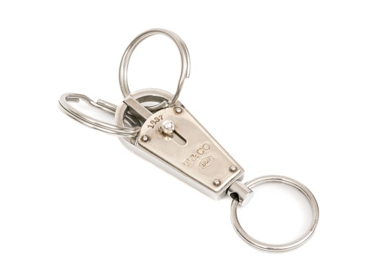 Tiffany & Co. Sterling Silver Key Ring, With Two Steel Valet Key Rings