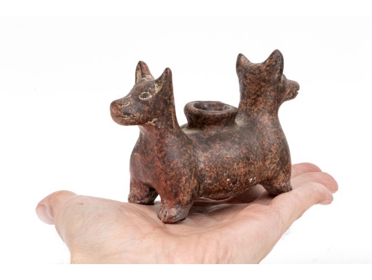 Pre Columbian Style Pottery Double Form Vase