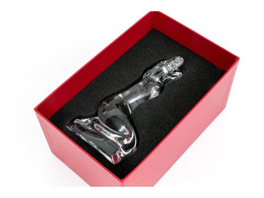 Baccarat R.Rigot Striking Kneeling Nude Figure, Boxed