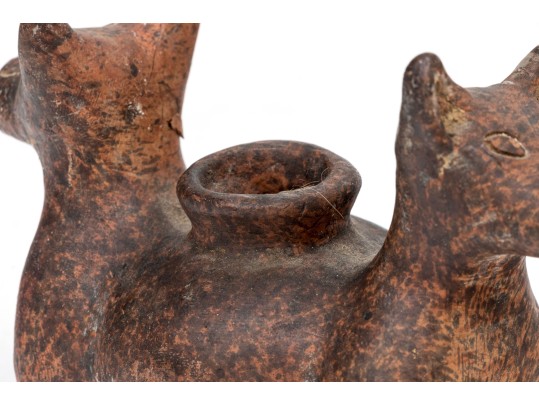 Pre Columbian Style Pottery Double Form Vase