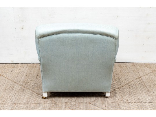 Distinguished Upholstered Rolled Back Club Chair 