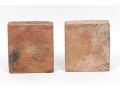 Decorative Set Of Two Semi Antique Asian Figural Brick Tiles