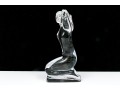 Baccarat R.Rigot Striking Kneeling Nude Figure, Boxed