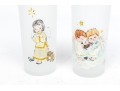 Set Of 10 Vintage Paint Decorated Christmas Theme Glasses