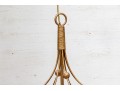 Vintage 8 Light Gilt Finished Wrought Iron Chandelier
