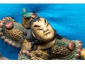 Vintage Chinese Sancai Glazed Ceramic Roof Tile, Ca. 1935