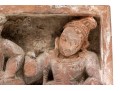 Decorative Set Of Two Semi Antique Asian Figural Brick Tiles