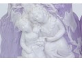Set Of 2 Antique, English Samuel Alcock & Co. Parian Lilac Ground Water Pitchers