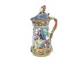 Minton Majolica Carafe With Figural Relief Decoration 