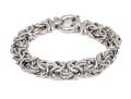 Sterling Silver Handsome Chunky Byzantine Style Bracelet