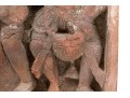 Decorative Set Of Two Semi Antique Asian Figural Brick Tiles