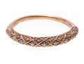10k Rose Gold Lovely Argyle Motif Diamond Band Ring, Size 7