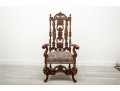 19th Century Belgian Baroque Walnut Armchair