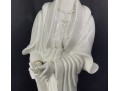 Unusual Vintage Signed Chinese Porcelain Guanyin Blanc De Chine Figure Mounted As A Lamp