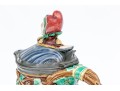 Minton Majolica Carafe With Figural Relief Decoration 