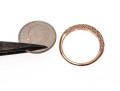 10k Rose Gold Lovely Argyle Motif Diamond Band Ring, Size 7