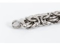 Sterling Silver Handsome Chunky Byzantine Style Bracelet
