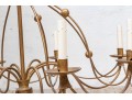 Vintage 8 Light Gilt Finished Wrought Iron Chandelier