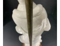Unusual Vintage Signed Chinese Porcelain Guanyin Blanc De Chine Figure Mounted As A Lamp