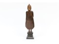 Thai Carved And Paint Finished Wooden Buddha