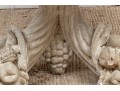 Elegant Vintage Cornucopia Form Cast Concrete Side Table