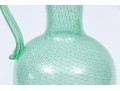 Murano Green And White Net Pattern Tall Pitcher 
