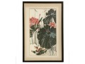Two Compatible Asian Floral Wood Blocks