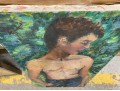 Caroline Newhouse (German/American 1910-2003) Oil On Canvas Of A Bare Chested Male Figure - Unframed